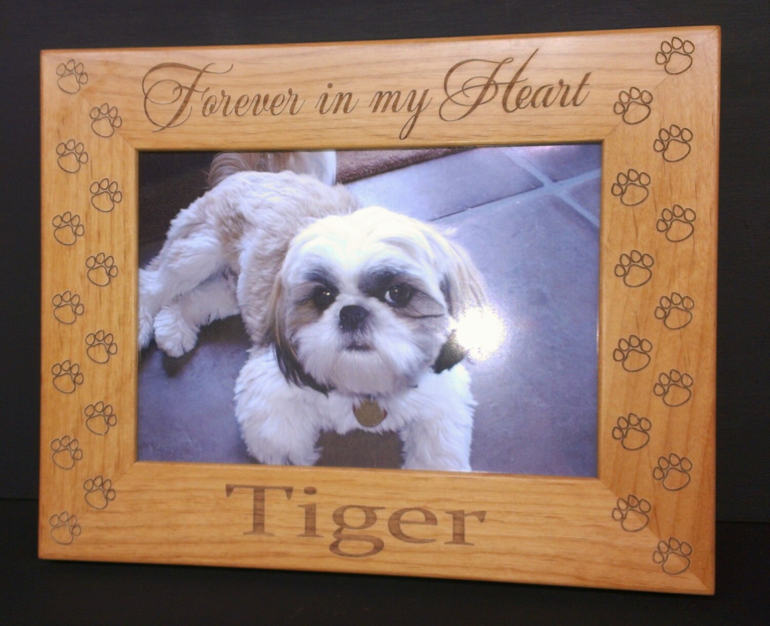 Dog Memorial Picture Frame 5x7 Pet Custom Laser Engraved