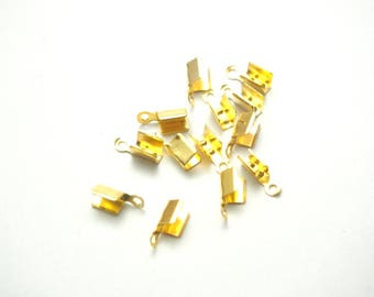 20 nuts 7x3mm gold metal caps