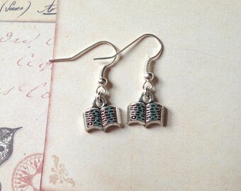 Book Earrings, writer earrings, book reader earrings jewellery, book lover gift, novel earrings, book lover earrings jewellery jewelry cute