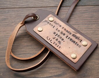 Personalized Luggage Tag Leather Luggage Tag Travel Accessories Luggage Tags Personalized Mr and Mrs Luggage Tag Custom Luggage Tag Gift