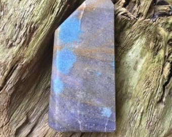 Beautiful Rare New Find Trolleite with Lazulite Half Polished Point From Brazil 870g 1lb 14.8oz Specimen Healing Metaphysical Chakra Pagan