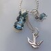 Indian Sapphire Crystal and Wire Wrapped Charms Necklace on sale