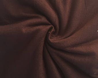 Deep Mocha Brown, Solid Rayon Spandex Knit Fabric
