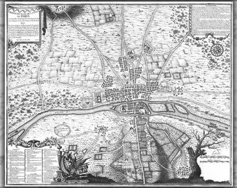 Poster, Many Sizes Available; Map Of Paris France Circa 1180