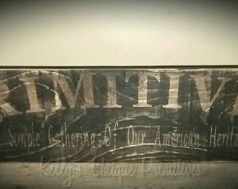 Primitive Country Wooden Sign Rustic Wall Decor Home Decor Country Decor Primitive Decor Rustic Decor