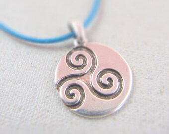 Necklace "Triskell Breton" Silver 925 - 21mm color choice