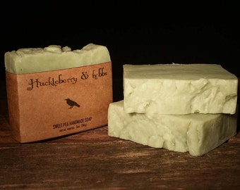 Sweet Pea Soap - Handmade soap, vegan soap, rustic soap, artisan soap, cold process soap