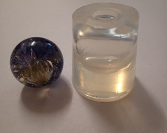 Sphere mold for resin 25 mm, transparent clear silicone mould, pendant mold