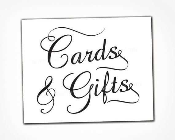 Cards And Gifts Free Printable Sign Printable Templates