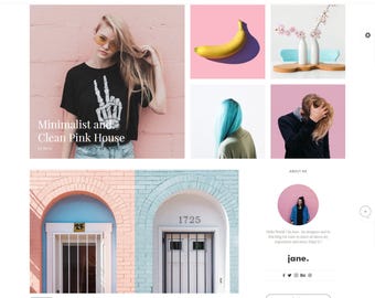 WordPress Theme Responsive - Fashion Wordpress Theme - Wordpress Blog Theme - Minimalist Wordpress - Jane Wordpress Blog Theme - Woocommerce
