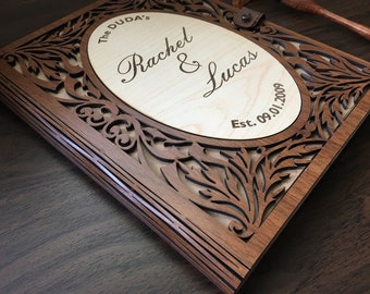 Personalized Guest Book, Wedding Guest Book, Wedding Guestbook, Unique Guestbook, Custom Guest Book, Wood Guest Book, Guest Book Wedding