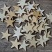 50 Small 1 inch Mini Wood Stars, Wood Confetti - Rustic Wedding Decor- Table Decorations- Wooden Stars- DIY Craft Supplies 25mm Flag Making