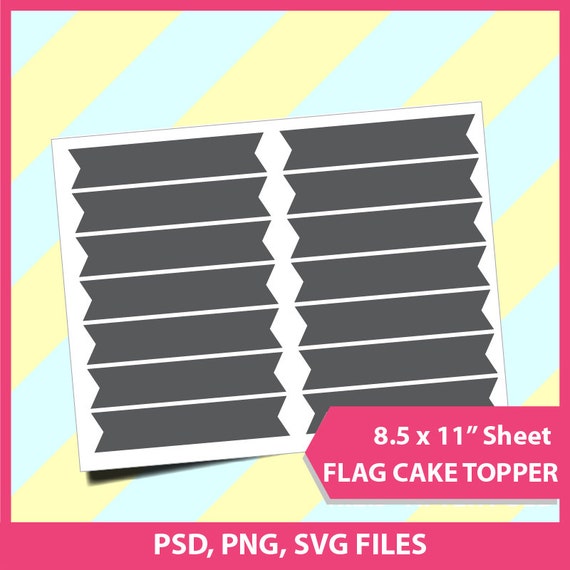 Download Instant Download Mini cupcake flag Template PSD PNG and SVG