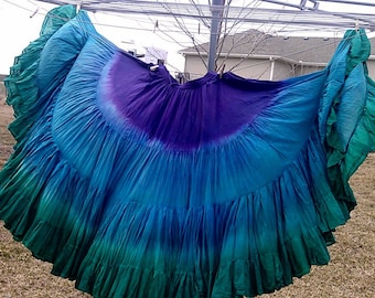 Custom Tri-Color 25yd hand dip dyed skirts