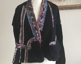 Ethnic embroidered embellished jacket