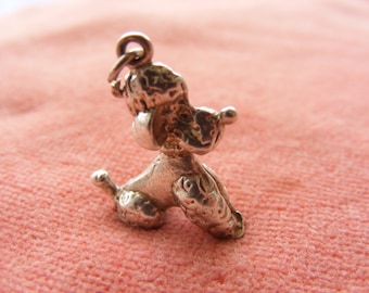 Vintage Sterling Silver Charm French Poodle Dog