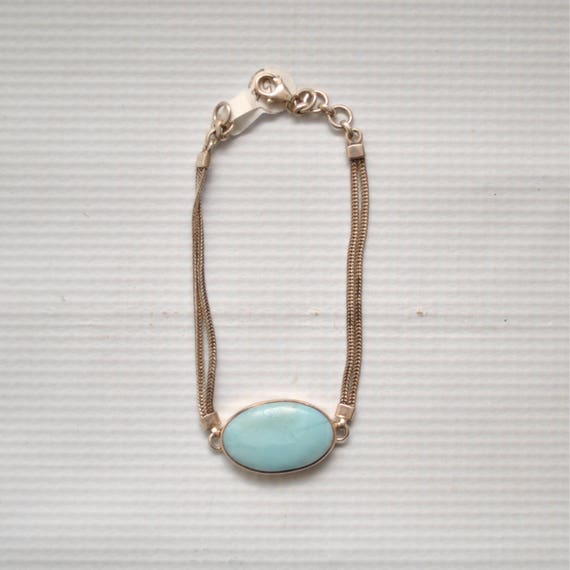 Sterling Silver Larimar Bracelet #5346