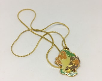 Disney Bashful Enameled Pendant Necklace