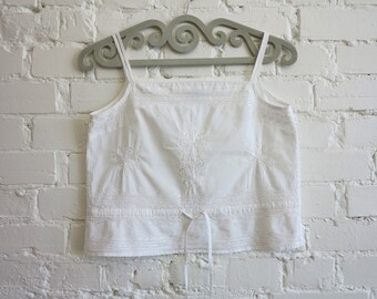 COCOON HOUR WHITE WOVEN TOP