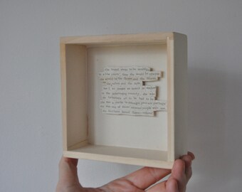 she found room to be invisible // book letters poem
