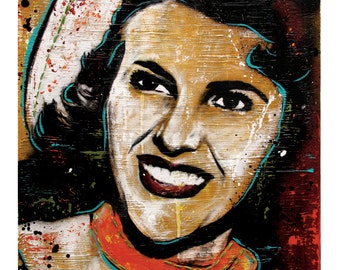 Wanda Jackson - Fujiyama Mama - 12 x 18 High Quality Art Print