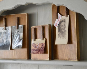 Reclaimed Wood Clipboard Picture Frames Vintage