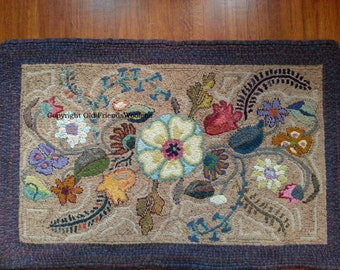 NEW PATTERN-Deco Garden Hooked Rug Pattern
