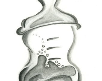 Nursery Art Print - Bottle