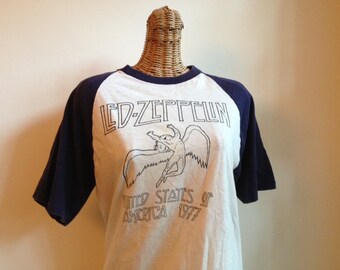 Super Rare Original Led Zeppelin vintage 1977 concert tour shirt