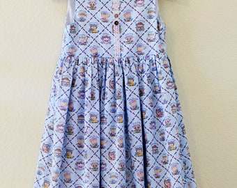 Girls' Spring Dress w/ Lace Trim - Handmade