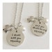 Set of 2 I shall call you squishy and you shall be my squishy Necklace Handmade initial necklace Turtle charm necklace Jewelry free gift bag
