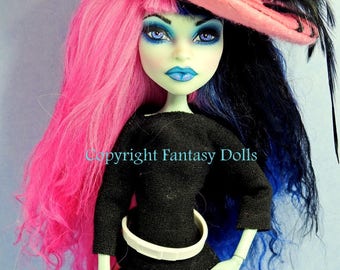 Monster Doll Repaint High Fashion Custom Repainted Dressed Wigged Doll OOAK by FantasyDolls Layaway Available