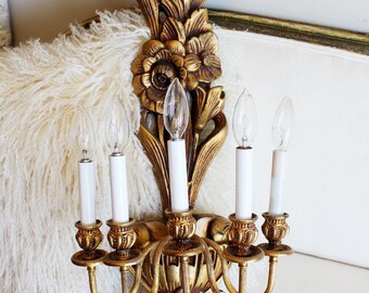 Antique Wall Candelabra Sconce Chandelier Gorgeous Details