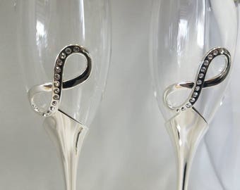 Infinity Wine Glass Cups, Wedding Toast, Wedding Supplies, Brindis de Boda, Copa de Vino para Boda, Infinito