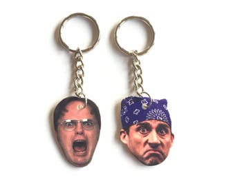 Dwight Schrute & Michael Scott Inspired Keychains : The Office Keychains #1