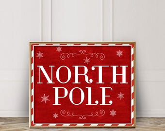christmas decor christmas printable north pole santa