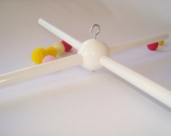 Wood mobile hanger. Baby mobile frame. Wood mobile base