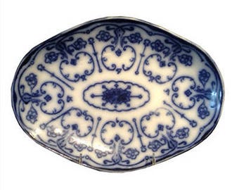 Antique Flow Blue Platter