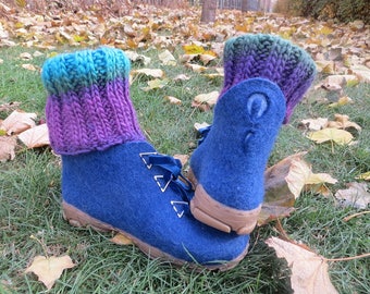 Felted boots Wool shoes Felted shoes Warm shoes Christmas gift handmade Winter boots Boiled wool, OOAK