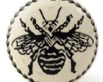 Wasp / Insect Ceramic Drawer Knob - Metal Upcycling Project