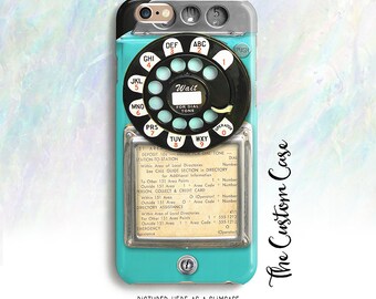 Retro Blue Payphone, Vintage Payphone Phone Case, Retro Aqua Rotary Phone, Old Vintage Payphone, Hipster Payphone Case, Iphone X Case