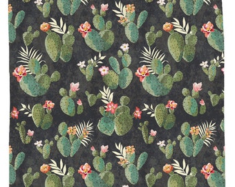 Cactus Shower Curtain, Western Bathroom Decor, Boho Shower Curtain, Floral Shower Decor, Desert Theme Bathroom Decor
