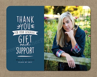 graduation thank you cards photo personalized thank you cards