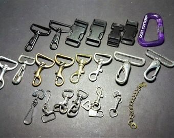 Metal Clasps for Belts Straps on Backpacks Jackets Outdoor Gear Handbags Destash from Alteration Business Sewing Notions Supply