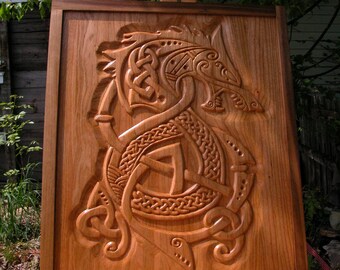 Celtic wood carving | Etsy