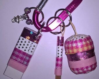 Back-to-school charms - pink
