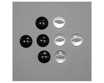 40 x buttons basic 14 mm 2 holes set A - 000795