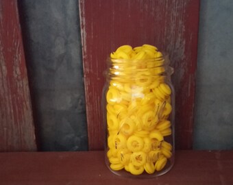 15 Colored Grommets For DIY Mason Jar Straw Lids Bulk | Reusable Straw DIY Mason Jar Cups Tumbler | Food Grade Silicone Grommet | Christmas