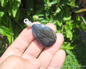 obsidian pendant obsidian necklace