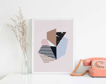 A4 Art Print • Wall Art • Abstract • Pastel • Collage • Modern • Art Print • Geometric • FROSTING